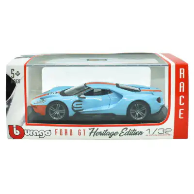 Ford GT 2019 Gulf Heritage Burago Escala 1/32