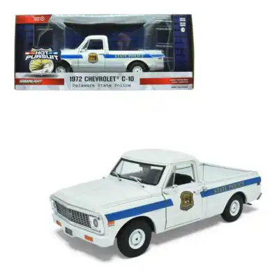 Chevrolet C10 1972 Policia Delaware Greenlight Escala 1/24