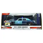 Dodge Monaco 1975 Patrulla Estatal Greenlight Escala 1/24 Azul Metal - Imagen 6