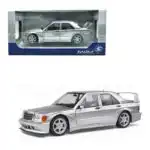 Mercedes Benz 190E Evolution 2 1990 Solido Escala 1/18 Plateado Metal - Imagen 10