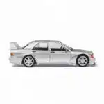 Mercedes Benz 190E Evolution 2 1990 Solido Escala 1/18 Plateado Metal - Imagen 4