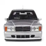 Mercedes Benz 190E Evolution 2 1990 Solido Escala 1/18 Plateado Metal - Imagen 3