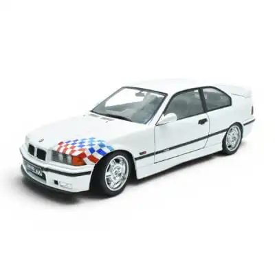 BMW E36 M3 1995 Coupé Lightweight Solido Escala 1/18 Blanco Metal