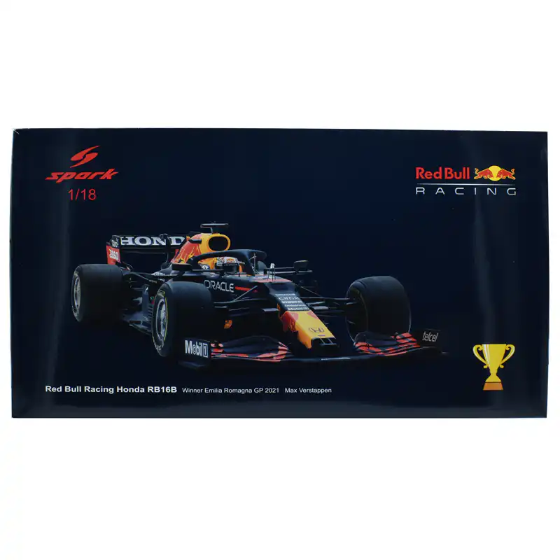 max-8 Max Verstappen Red Bull Racing RB16B Ganador Imola 2021 Formula 1 Spark 1:18 - Imagen 1