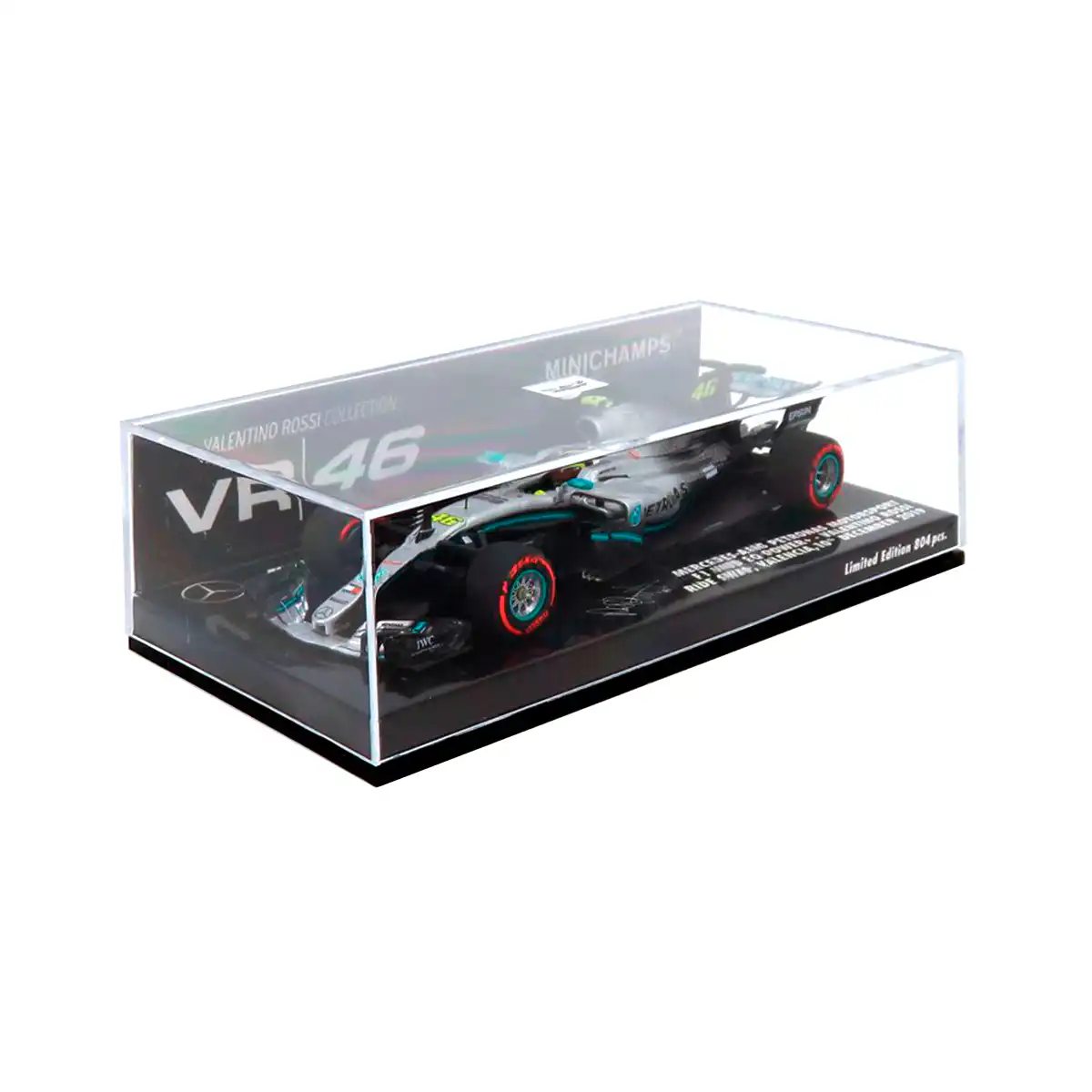 vr46AMG0 Valentino Rossi x Mercedes AMG Petronas F1 W08 2019 Minichamps 1/43 - Imagen 1