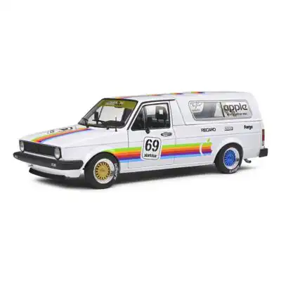 Volkswagen Caddy MK1 1982 Apple Computers Solido Escala 1/18 Blanco Metal