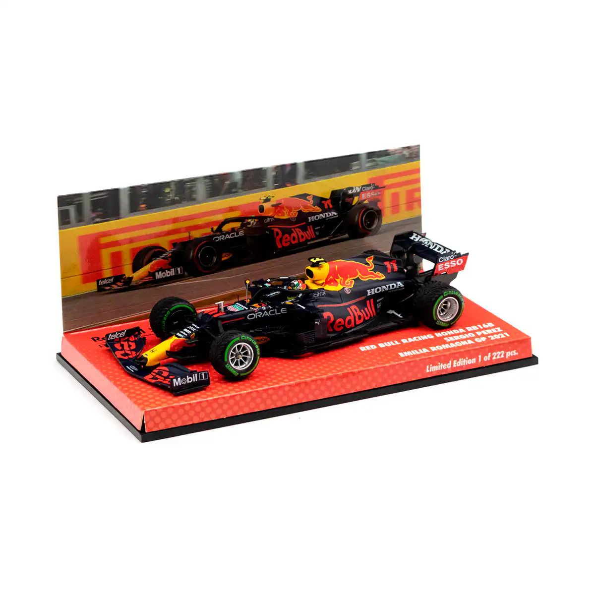 SPImolaM1 Sergio Checo Pérez RB16B Imola 2021 F1 Minichamps Escala 1/43
