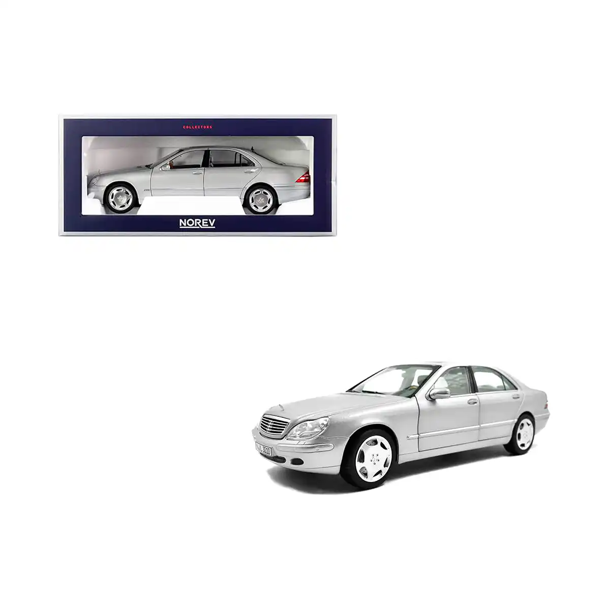 183810Mercedes Mercedes Benz S600 Clase S 1998 Gris Norev Escala 1/18 - Imagen 1