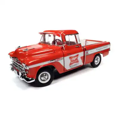 Chevrolet Cameo 1957 Pickup Miller Auto World Escala 1/18 Rojo Metal