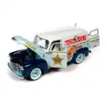 Chevrolet Van 1948 Monopoly Policía Auto World Escala 1/18 Blanco Metal - Imagen 2