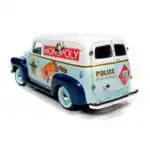 Chevrolet Van 1948 Monopoly Policía Auto World Escala 1/18 Blanco Metal - Imagen 5