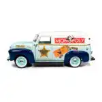 Chevrolet Van 1948 Monopoly Policía Auto World Escala 1/18 Blanco Metal - Imagen 4