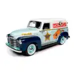 Chevrolet Van 1948 Monopoly Policía Auto World Escala 1/18 Blanco Metal - Imagen 3