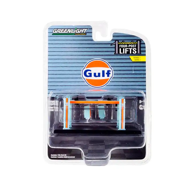 gulf16100gl1 Elevador Gulf Four Post Lifts Escala 1:64 Greenlight - Imagen 1