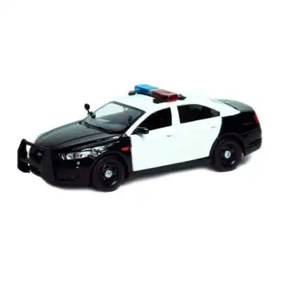 Ford Police Interceptor 2013 Patrulla Luz y Sonido Motor Max Escala 1/24 Metal