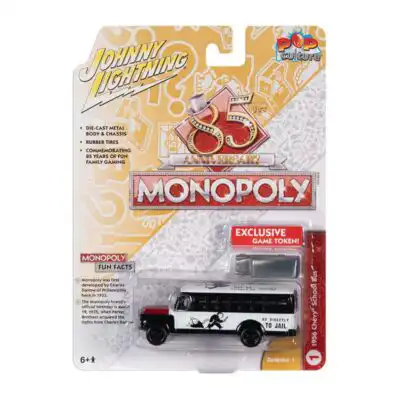 Chevy Camión Escolar 1956 Monopoly Johnny Lightning 1/64