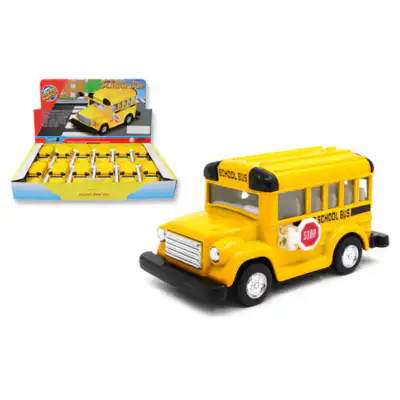 Autobús Escolar con Fricción Caja 12 Piezas Kinsfun