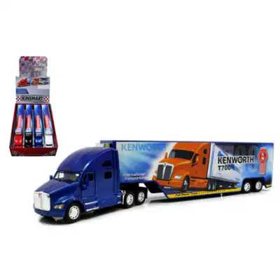 Kenworth T700 Trailer Fricción Caja 4 Piezas Kinsmart Escala 1:68
