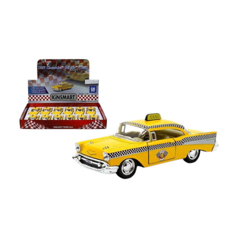 Chevrolet Bel Air 1957 Taxi Caja 12 Pcs Kinsmart Escala 1/40
