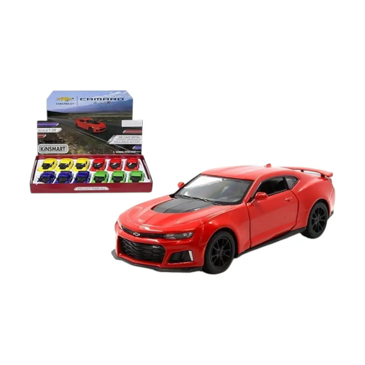 KT5399DCamaro Chevrolet Camaro ZL1 2017 Caja 12 Pcs Kinsmart Escala 1/38
