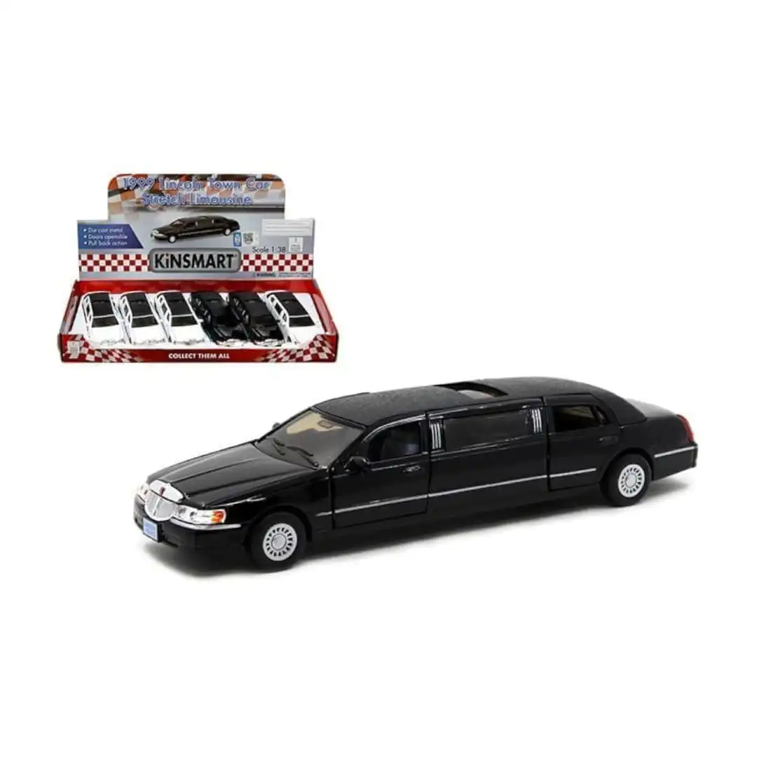 KT7001DHLimo Lincoln Limusina 1999 Town Car Caja 6 Piezas Kinsmart 1/38