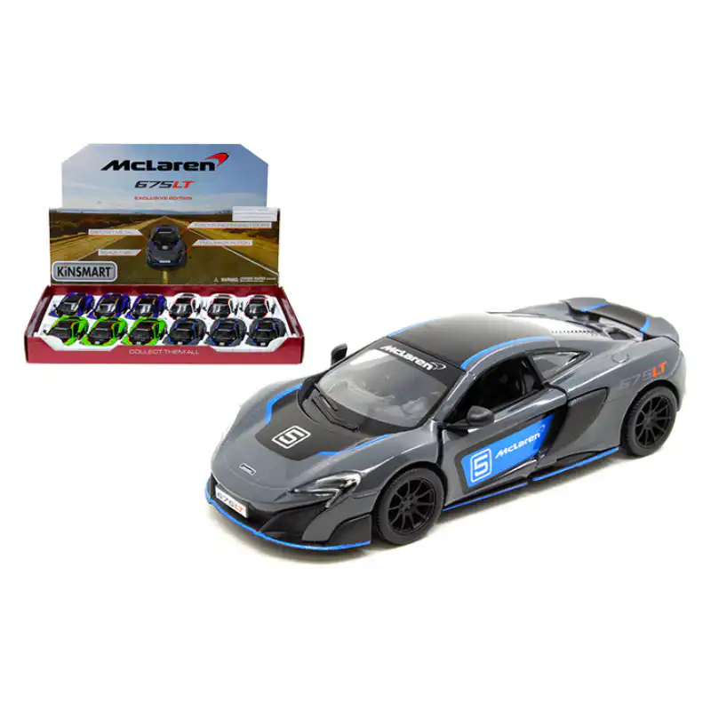 MCLKT5392DF McLaren 675 LT Racing Caja 12 Piezas Kinsmart Escala 1/36