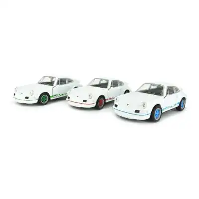 Porsche Carrera RS 1973 Set 3 Piezas Welly Escala 1/34