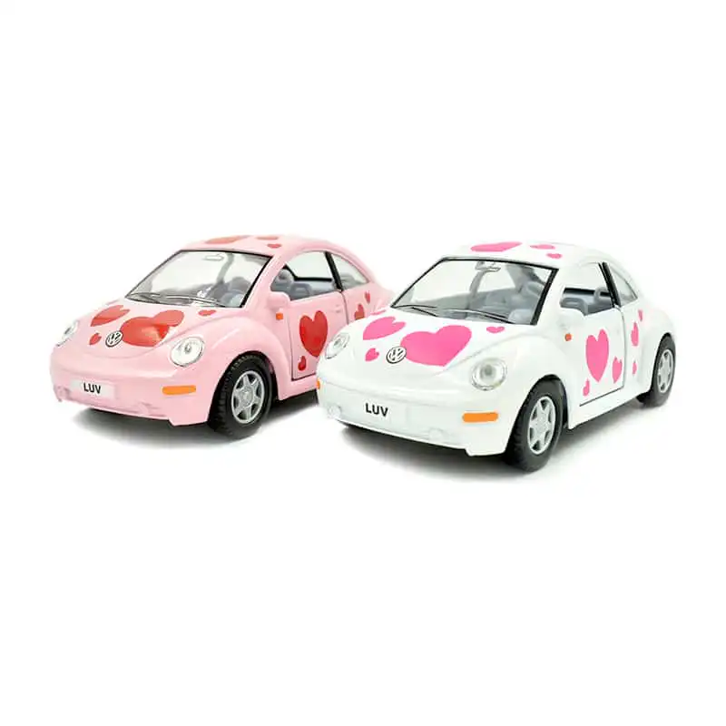 KT5028DH Volkswagen New Beetle Corazón Set 2 Pzs Kinsmart Escala 1:32 - Imagen 1
