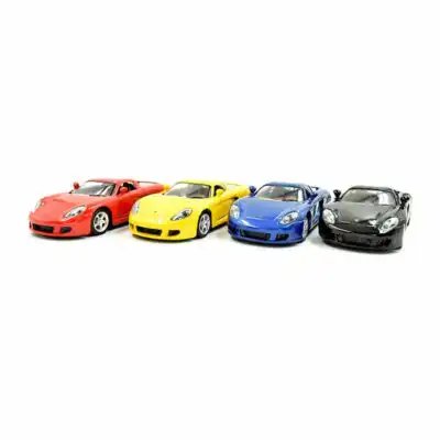 Porsche Carrera GT Serie 4 Pz Fricción Kinsmart Escala 1:36