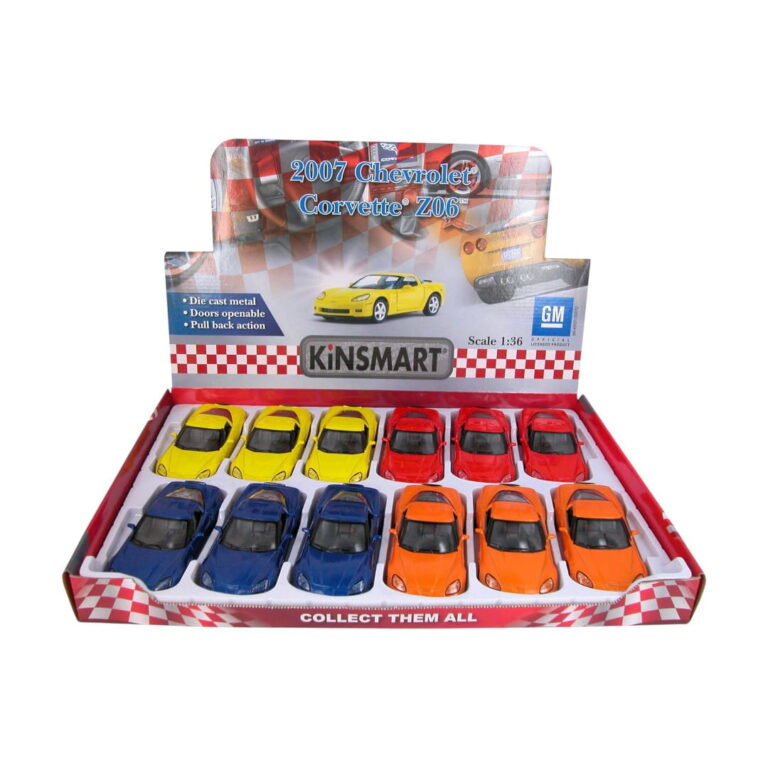 Chevrolet Corvette Z06 2007 Caja 12 Piezas Kinsmart 1/36