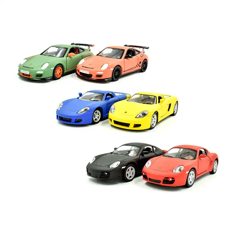 KT5371D Porsche Colección Mate Serie 6 Piezas Fricción Kinsmart 1:36 - Imagen 1