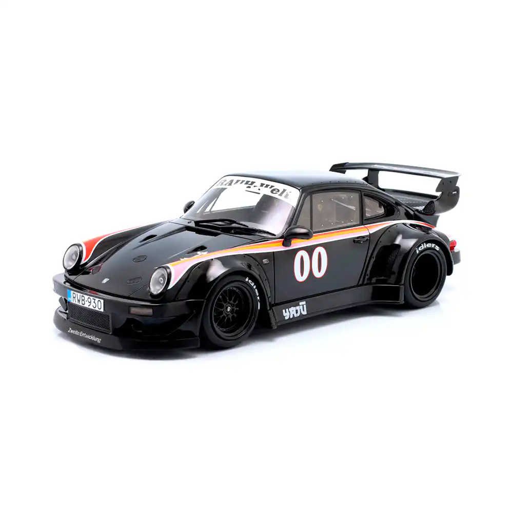 GT413Porsche3 Porsche 911 2019 Type 930 RWB Yaju GT Spirit Escala 1/18 Negro