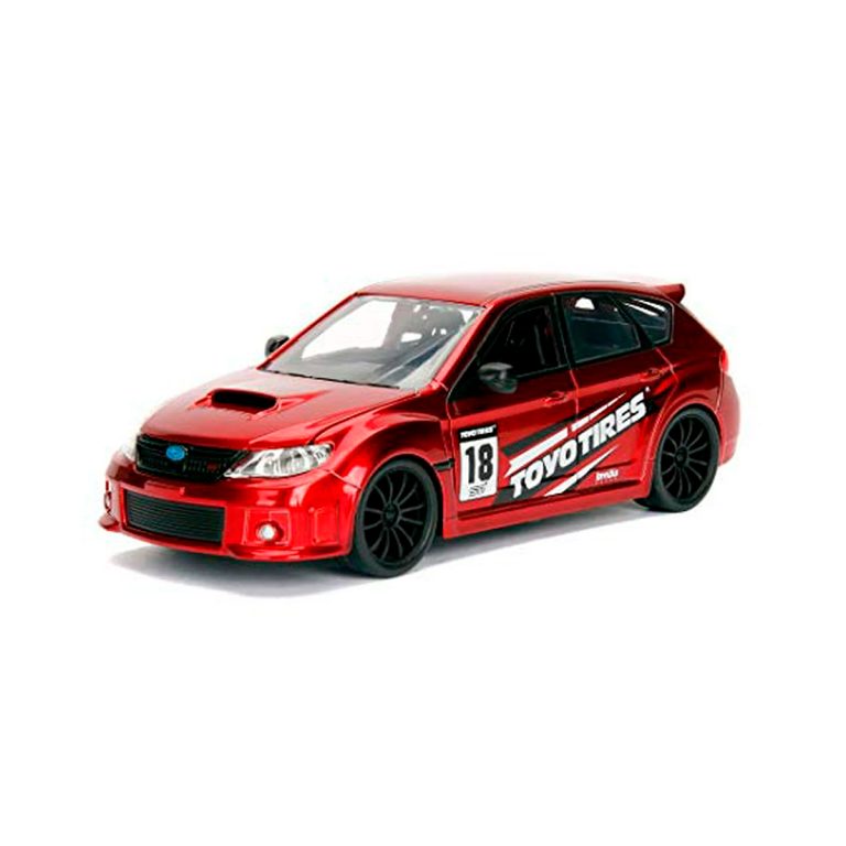 Subaru Impreza WRX STI 2012 JDM Tuners Jada Escala 1/24 Rojo Metal Sin Caja