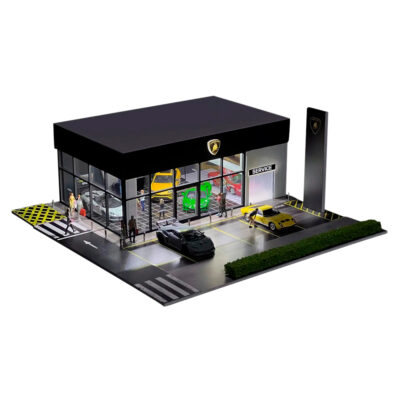 Lamborghini Agencia Diorama con luz autos a escala 1/64 G Fans