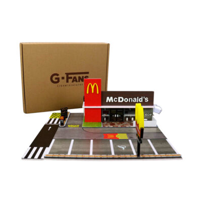 McDonalds Diorama con luz autos a escala 1/64 G Fans Exhibidor