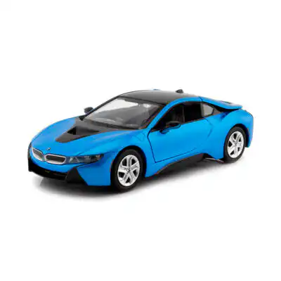 BMW i8 2018 Coupe Motor Max Escala 1/24 Azul Metal