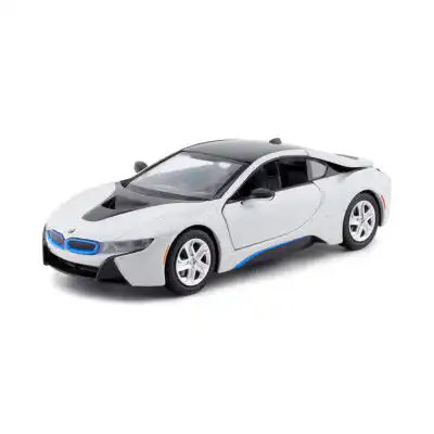 BMW i8 2018 Coupe Motor Max Escala 1/24 Blanco Metal