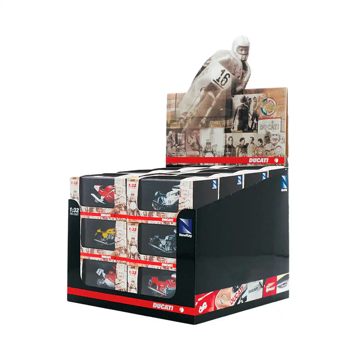 060371ADucati Ducati Motos Clásicas Set 12 Piezas New Ray Escala 1/32