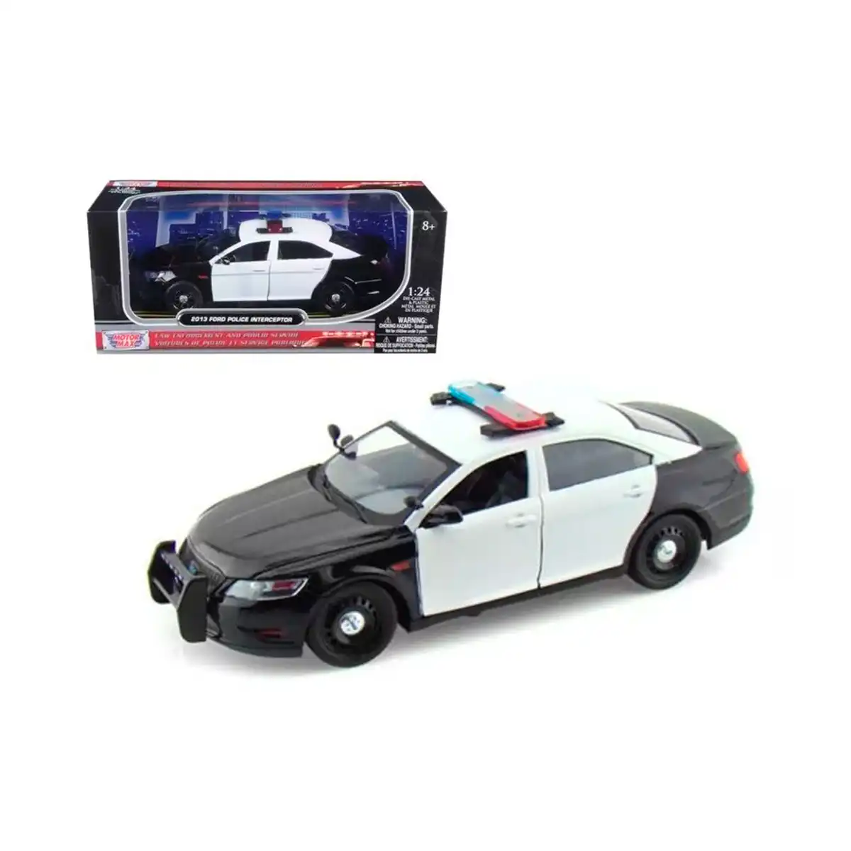 76400INTERCEPTOR Patrulla Ford Police Interceptor 2013 Motor Max Escala 1/24 - Imagen 1