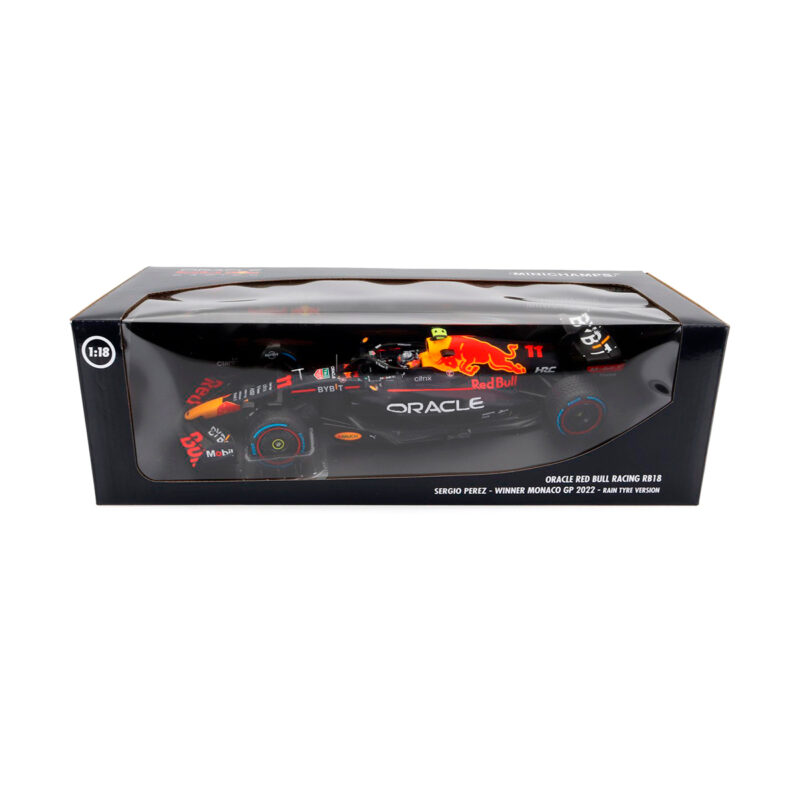 Sergio Checo Pérez Red Bull RB18 Ganador Mónaco 2022 Minichamps 1/18