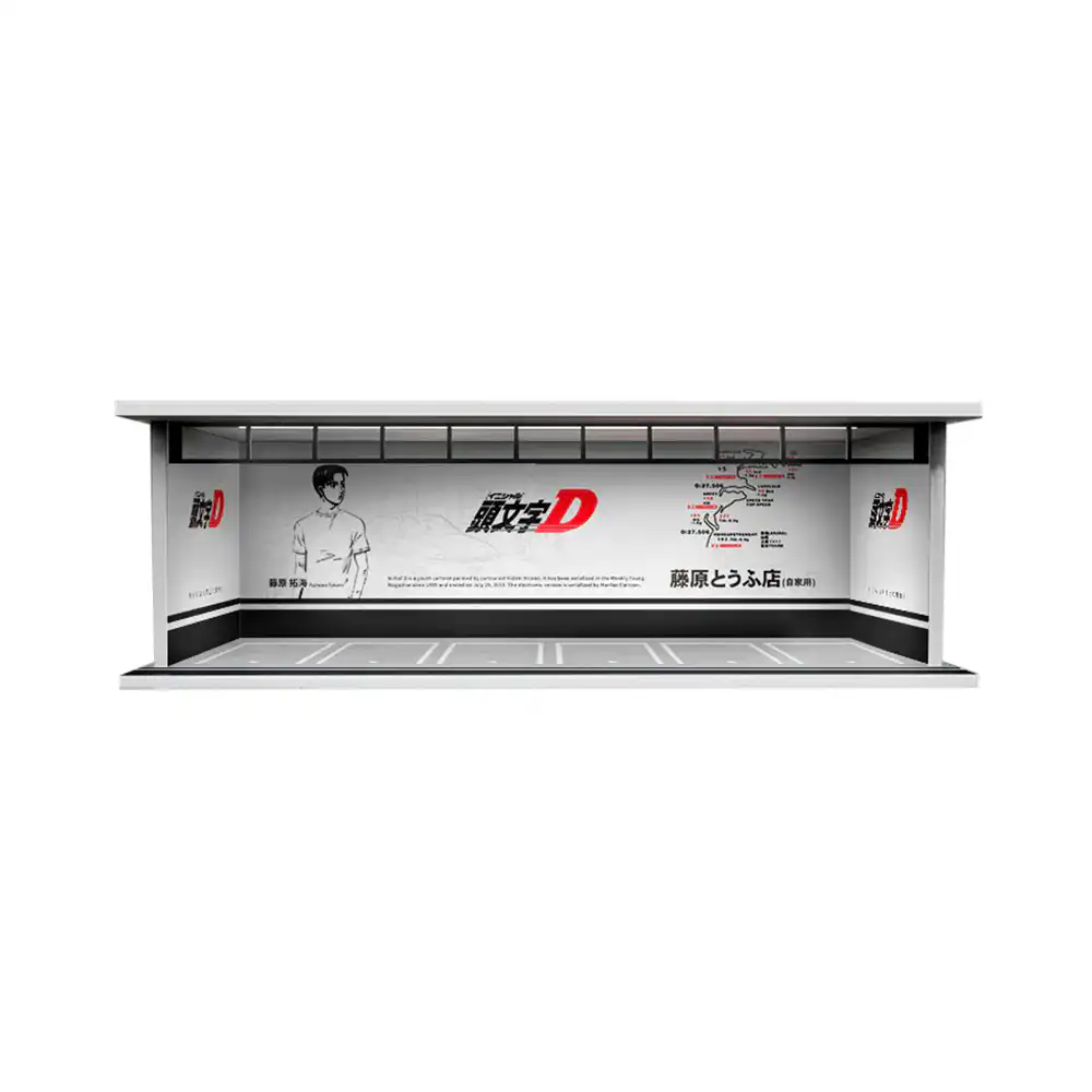 MA-InitialD Diorama con Luz Autos a Escala 1/64 Estacionamiento Initial D - Imagen 1