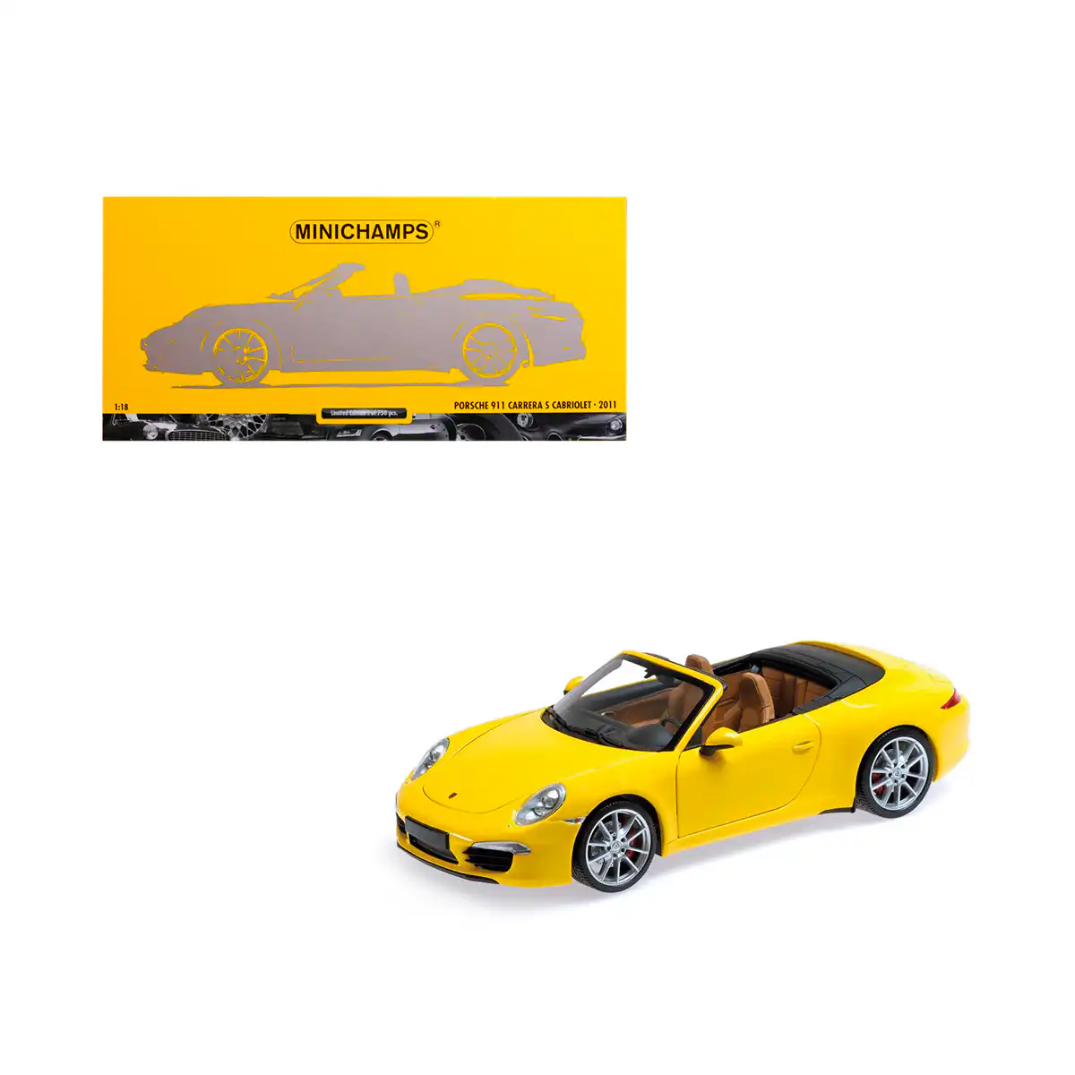 100061031Porsche Porsche 911 Carrera S Cabriolet 2011 Minichamps Escala 1/18 - Imagen 1