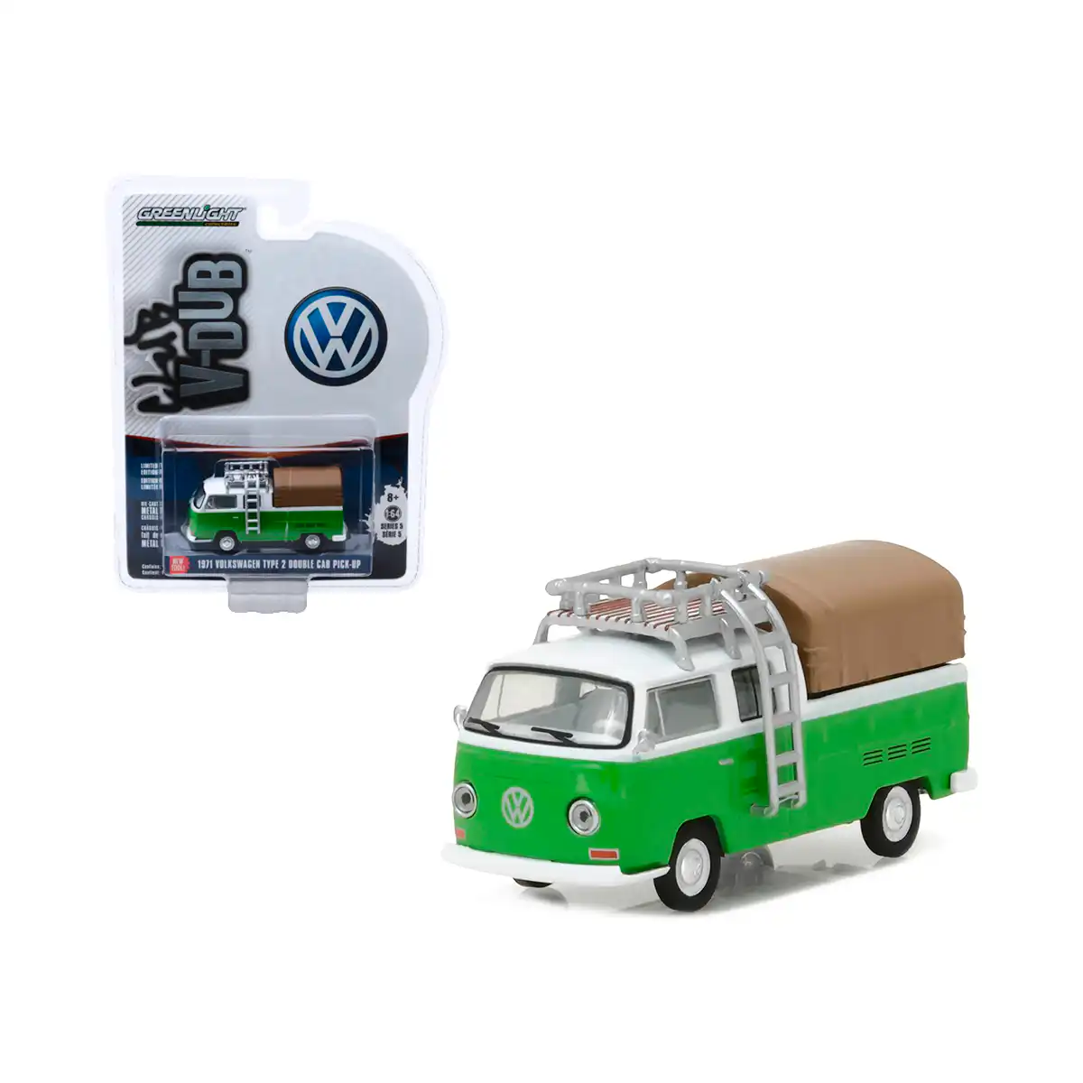 29870CVW VW Combi Type 2 Pick Up 1971 V DUB Greenlight Escala 1/64 - Imagen 1