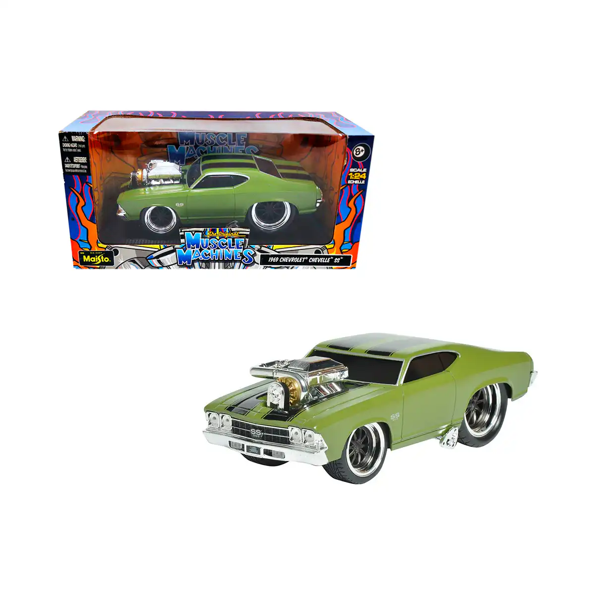 32338Chevelle Chevrolet Chevelle SS 1969 Muscle Machines Maisto Escala 1/24 - Imagen 1