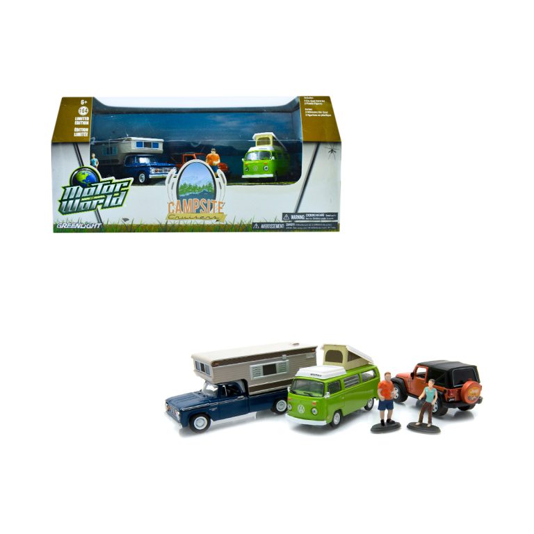 Diorama Campsite Cruisers y Figuras Greenlight Escala 1/64