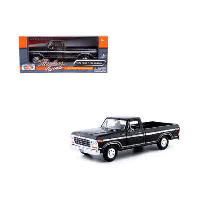 Ford F150 Custom 1979 Pick Up Negro Motor Max Escala 1/24