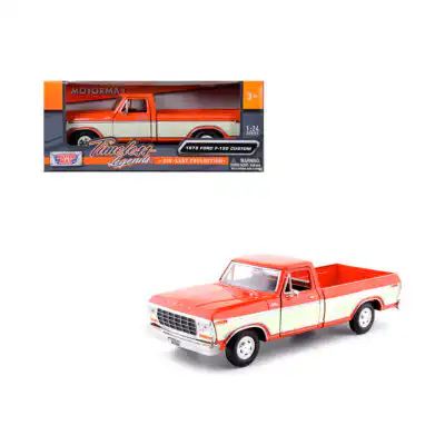 Ford F150 Custom 1979 Pick Up Naranja Motor Max Escala 1/24