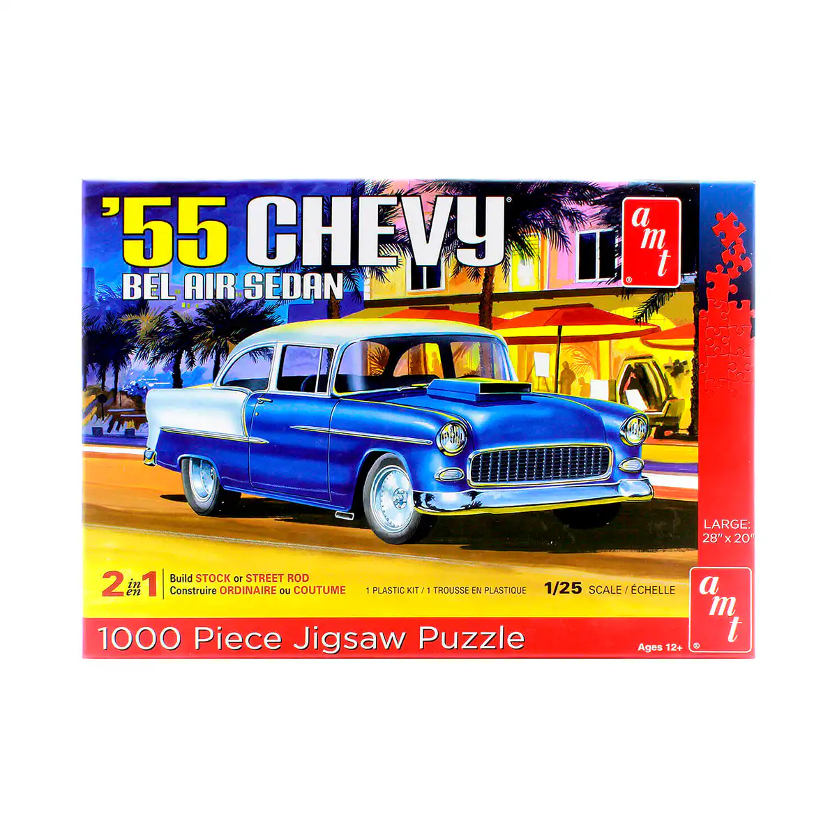 AWAC009-BELAIR Chevrolet Bel Air Sedan 1955 Rompecabezas 1000 Piezas AMT
