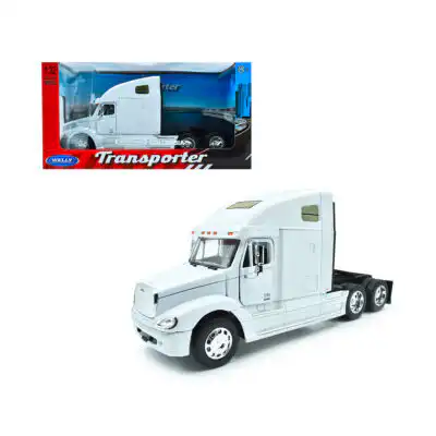 Tráiler Freightliner Columbia Blanco Caja Welly Escala 1/32