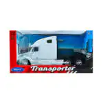 Tráiler Freightliner Columbia Blanco Caja Welly Escala 1/32 - Imagen 7